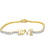 10K Yellow Gold Diamond LOVE Ladies Bracelet 