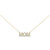 10K Yellow Gold Diamond MOM Necklace 