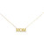 10K Yellow Gold Diamond MOM Necklace 