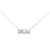 10K White Gold Diamond MOM Necklace 