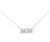 10K White Gold Diamond MOM Necklace 