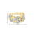 10K Yellow Gold Diamond Cuban Ring 