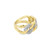 10K Yellow Gold Diamond Cuban Ring 