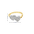 10k Yellow and White Gold with Diamond Dual Hearts Ring 0.35ctw