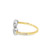 10k Yellow and White Gold with Diamond Dual Hearts Ladies Ring 0.33ctw