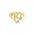 10K Yellow and Rose Gold Initial with Heart Ladies Rings 