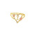 10K Yellow and Rose Gold Initial with Heart Ladies Rings 
