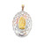 14K Rose and Yellow Gold Virgin Mary Pendant