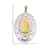 14K Rose and Yellow Gold Virgin Mary Pendant