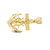 14K Yellow Gold Anchor with Jesus Pendant