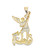 14k Yellow Gold Archangel Michael pendant