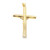 14k Yellow And White Gold Cross with Jesus Pendant 