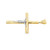 14k Yellow And White Gold Cross with Jesus Pendant 