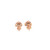 10K Rose Gold Baguette Diamond Heart Earrings 0.26-0.41ctw