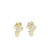 10K Yellow Gold XL Deep Cuts Nugget Earrings 