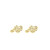 10K Yellow Gold M Deep Cuts Nugget Earring