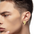 10K Yellow Gold S Deep Cuts Nugget Earring