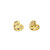 10K Yellow Gold  Heart Nugget Earrings 