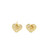 10K Yellow Gold  Heart Nugget Earrings 