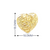 10K Yellow Gold Deep Cuts XL  Heart Nugget Earrings 