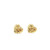 10K Yellow Gold Deep Cuts L Heart Nugget Earring