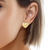 10K Yellow Gold Deep Cuts M Heart Nugget Earring