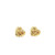10K Yellow Gold Deep Cuts M Heart Nugget Earring