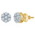10K Yellow Gold Diamond 0.15ct Flower Earrings