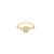 10K Yellow Gold Diamond Reactangle Ring 0.12ctw