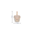 10K Rose Gold British Bull Dog Diamond Pendant