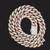 Two-Tone Rose & White Silver Moissanite Cuban Chain – 22" | 20MM 