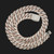Two-Tone Rose & White Silver Moissanite Cuban Chain