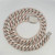 Two-Tone Rose & White Silver Moissanite Cuban Chain