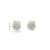 10K Yellow Gold Flower Diamond Earrings 1.00CTW