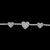 Tennis Heart Silver Moissanite Bracelet – 3MM | 7.5"