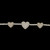Tennis Heart Silver Moissanite Bracelet – 3MM | 7.5"