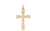 10K Yellow Gold Cross Pendant 0.80Ctw