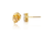 10K Yellow Gold Diamond Flower Earrings 0.10Ctw