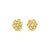 10K Yellow Gold 1.50Ct Flower Canary Diamonds Stud