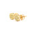 10K Yellow Gold 1.50Ct Flower Canary Diamonds Stud