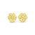 10K Yellow Gold Flower Canary Diamonds Earrings 2.20Ct 