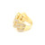 Men's 10K Yellow Gold 2.45ct Diamond Cuban Ring 