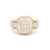  Men's 10K Yellow Gold 2.80ct Baguette Diamond  Ring