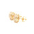 10K Yellow Gold Prong Halo Flower  Diamond Stud 1.00Ct