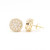 10K Yellow Gold Prong Halo Flower 2.00ct Diamond Stud