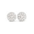 10K White Gold Prong Halo Flower 2.00ct Diamond Stud