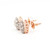 10K Rose Gold Prong Halo Flower 0.90ct Diamond Stud