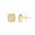 10K Yellow Gold Prong Halo 1.00ct Diamond Stud