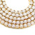 10K  Yellow Gold Fanuk Tennis Chain 5.00ct Diamond 22" inches