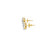 10K Yellow Gold Diamond Square Earrings 0.65ct 